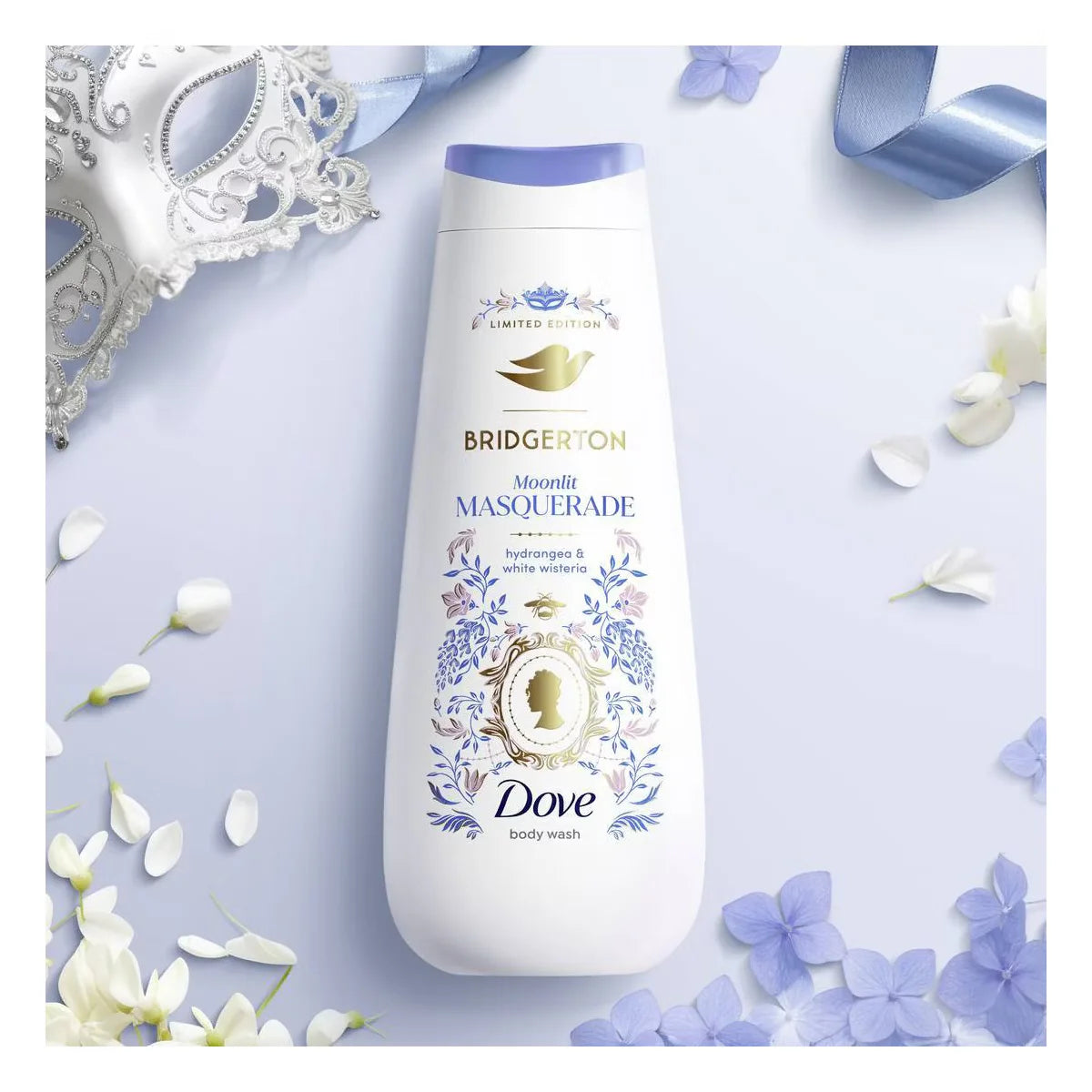 Dove Limited Edition Bridgerton Body Wash - Moonlit Masquerade - Hydrangea & White Wisteria Scent - 20oz