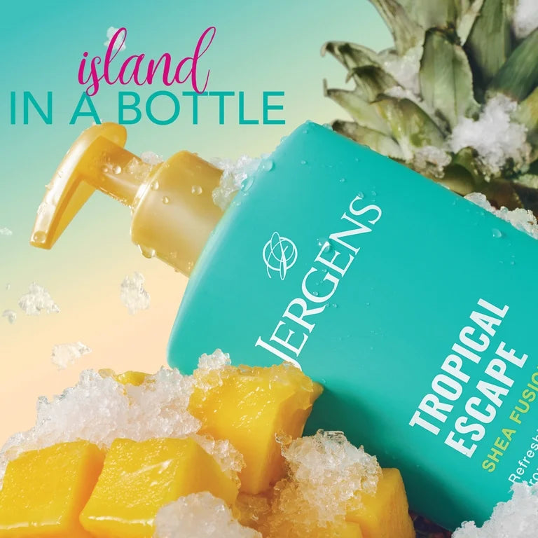 Jergens Shea Fusion Tropical Escape Scented Body Lotion, with Shea Butter and Vitamin E, 14 fl oz