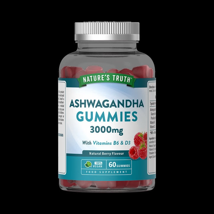Nature's Truth Ashwagandha 3000mg - 60 Vegan Gummies - Raspberry