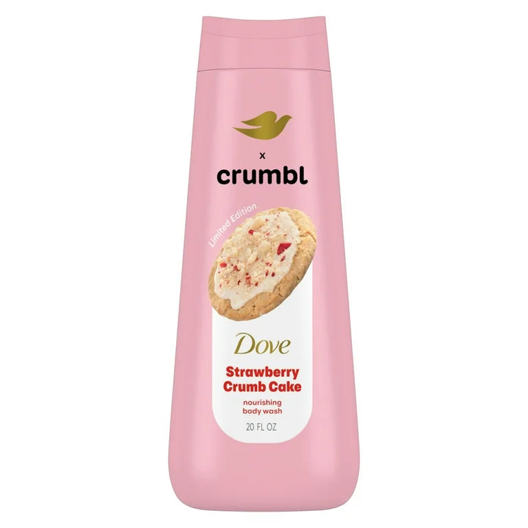 Dove Crumbl Body Wash Strawberry Crumb Cake, 20oz