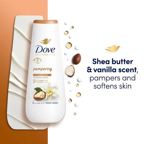 Dove Advanced Care - Pampering - Shea Butter & Vanilla Body Wash 400ML