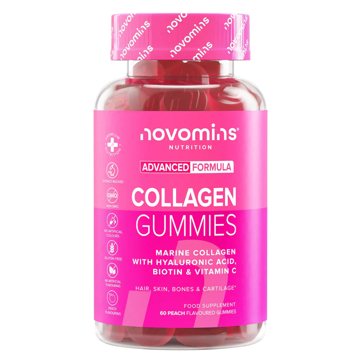 Collagen Gummies - Supports Skin & Hair - 60 Gummies
1 Month Supply