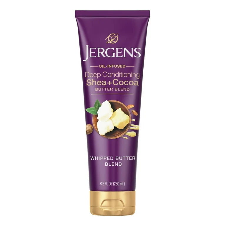 Jergens Deep Conditioning Lotion Shea + Cocoa Whipped Body Butter - Vitamins B3 & E - Dry Skin 8.5 oz