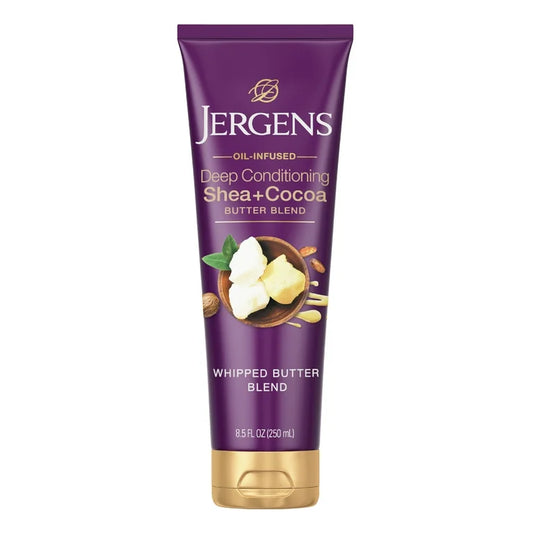 Jergens Deep Conditioning Lotion Shea + Cocoa Whipped Body Butter - Vitamins B3 & E - Dry Skin 8.5 oz