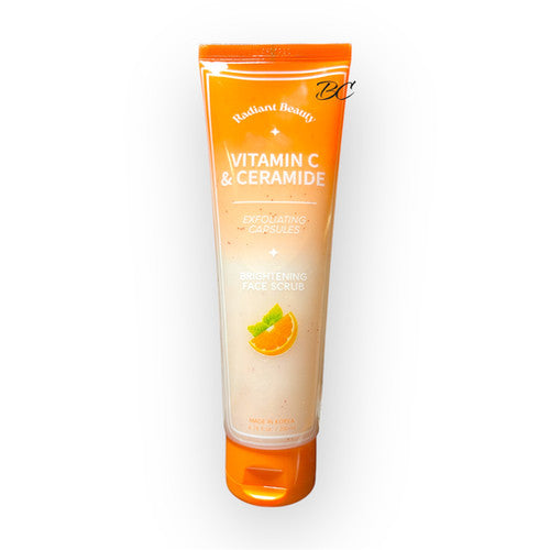 Radiant Beauty Vitamin C & Ceramide Exfoliating Capsules + Brightening Face Scrub 200ML