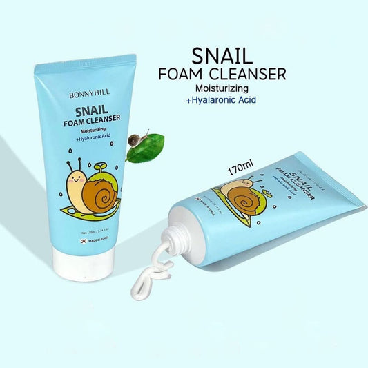 BONNYHILL Snail Foam Cleanser - Moisturizing + Hyaluronic Acid 250ML