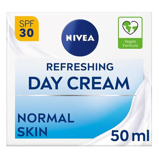 NIVEA Refreshing Day Cream 24h Moisture with Vitamin E for Normal Skin SPF30 50ML