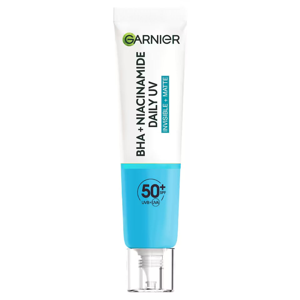 Garnier PureActive BHA + Niacinamide Daily UV - Anti-Blemish Fluid - Invisible + Matte 50+ SPF 40ML