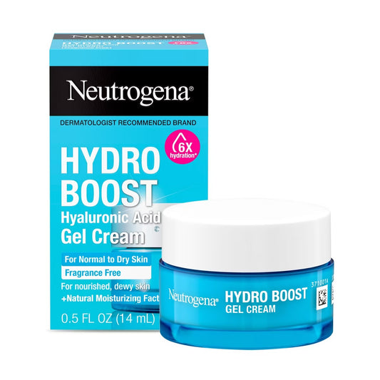 Neutrogena Hydro Boost Water Gel Cream Face Moisturizer with Hyaluronic Acid for Normal to Dry Skin - Fragrance Free - 0.5 fl oz