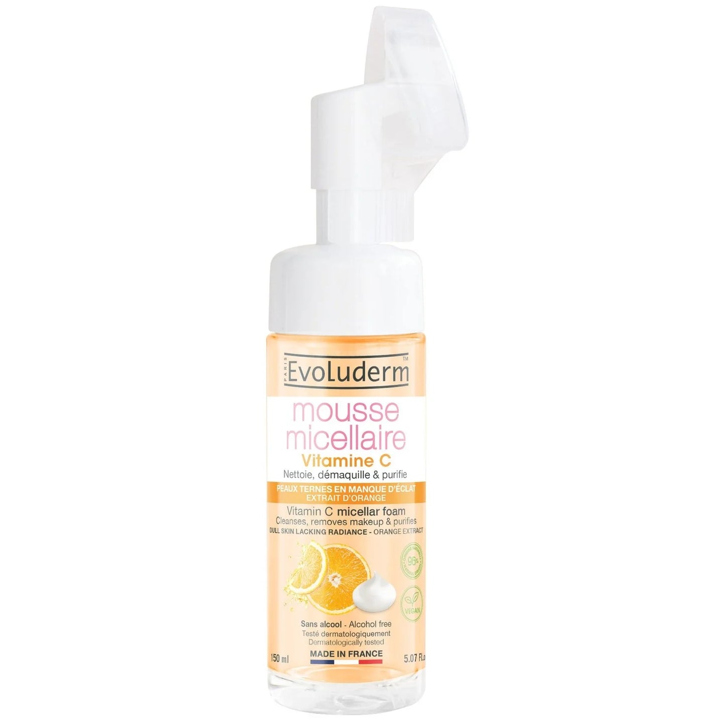 EVOLUDERM Micellar Foam with Integrated Brush with Vitamin C 150ML