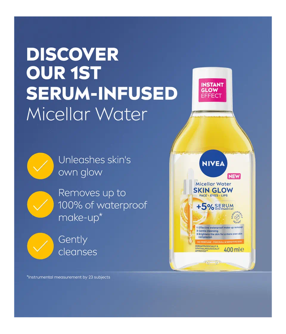 NIVEA - SKIN GLOW SERUM INFUSED MICELLAR WATER 400ML