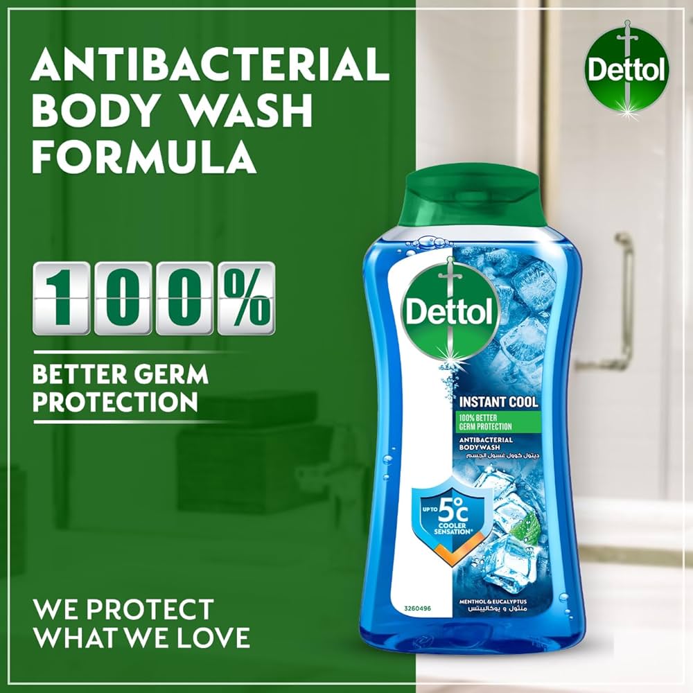 Dettol Instant Cool Antibacterial Body Wash – Menthol & Eucalyptus