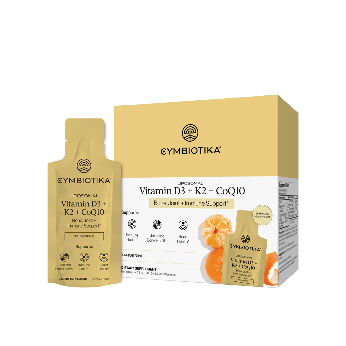 CYMBIOTIKA - Liposomal Vitamin D3 + K2 + CoQ10 — 1 Month Supply