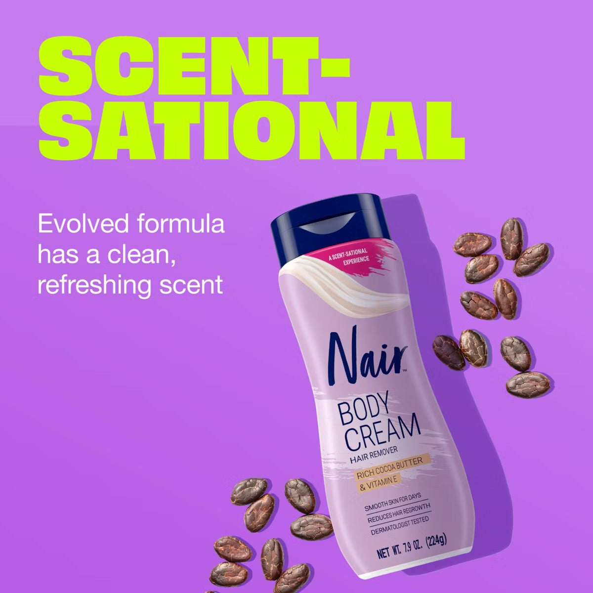 Nair Hair Removal Cream - Cocoa Butter - 7.9oz: Bikini Line, Legs, Arms, Normal Skin