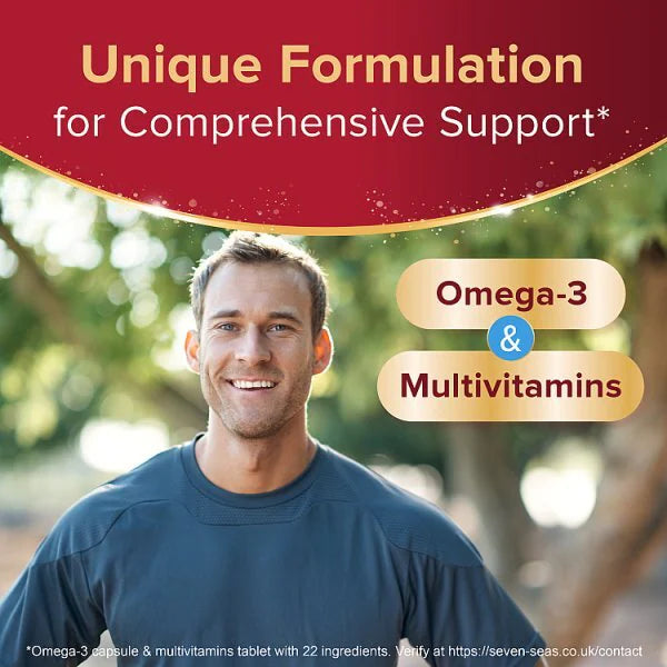 Seven Seas Omega-3 & Multivitamins Man 30 Tablets & 30 Capsules (1 Month Supply)  (Pre-Order, Delivery 13/08/26)