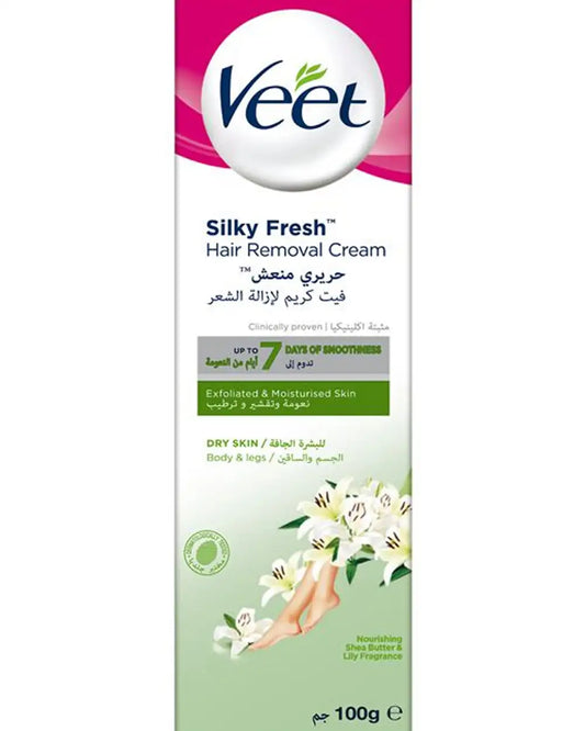 Veet Silky Fresh Hair Removal Cream Dry Skin 100G