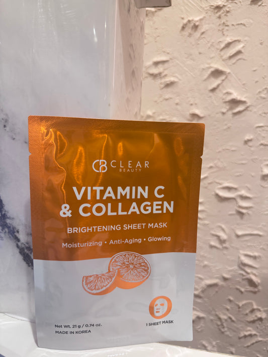 Clear Beauty Vitamin C & Collagen Brightening Sheet Mask
